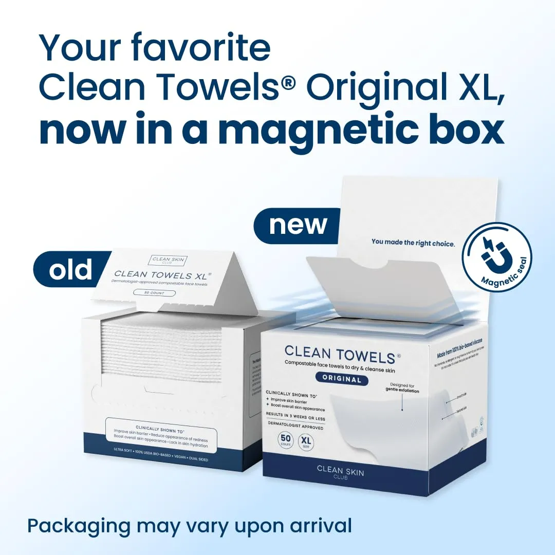 Clean Towels Original XL now in a magnetic box packaging may vary